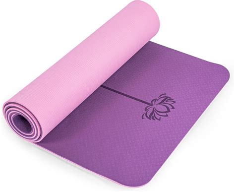 umineux yoga mat non slip pilates fitness mats with alignment marks eco friendly anti tear