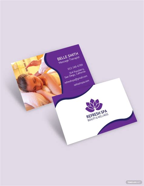 Pachathemes Free Spa Center Business Card Template Pertaining To