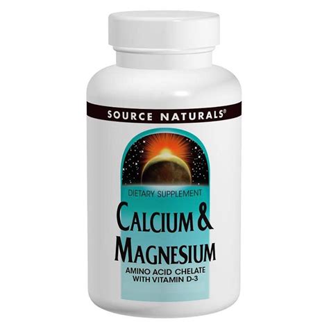 Source Naturals Calcium And Magnesium Chelate 300mg 250 Tablets