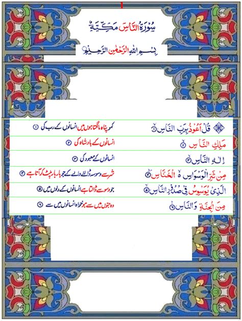 Surah An Naas Urdu1 Quran O Sunnat