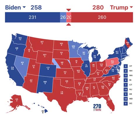 Electorial Map Of The United States United States Map