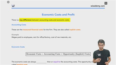 Accounting And Economic Costsprofit Wize University Microeconomics