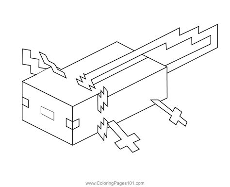 Axolotl Minecraft Coloring Page For Kids Free Minecraft Printable