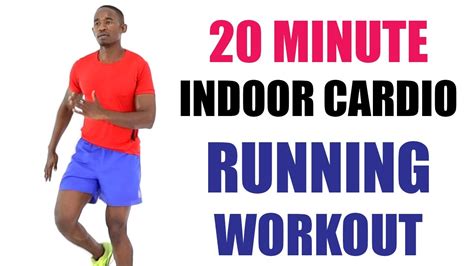 Indoor Running Cardio Workout 20 Minute Running In Place Workout Youtube