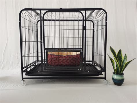 Heavy Duty Metal Square Tube Dog Crate Kennel Cage With Wheels China