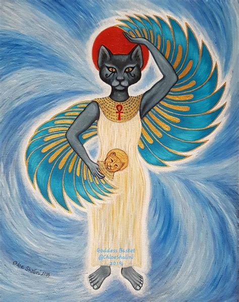 bastet egyptian winged cat goddess bast goddess of protection etsy bast goddess bastet