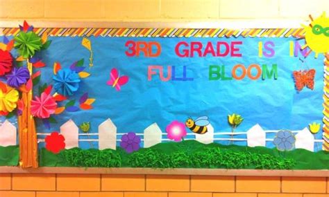 3rd Grade Is In Full Bloom Spring Bulletin Board Idea Supplyme