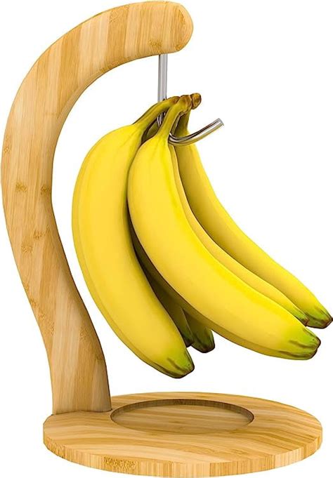 Bamboo Banana Holder Stand Banana Hanger Bamboo Sturdy Banana Hook
