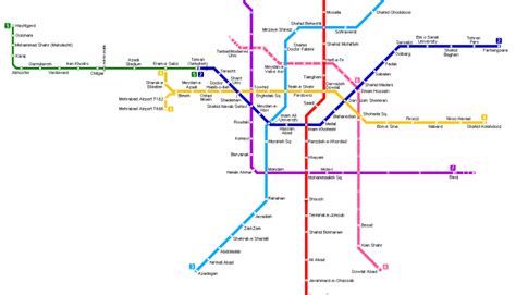 Tehran Metro Map Living In Tehran