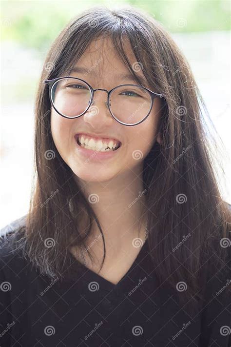 headshot of asian teenager toothy smiling face with happiness emotion stock image image of