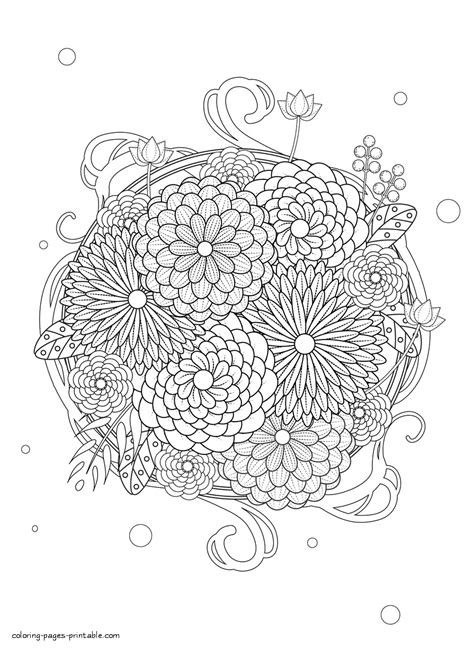 Flower Pattern Coloring Pages For Adults Pattern Coloring Pages