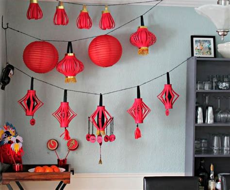 Making Chinese Lanterns For Lunar New Year Celebration