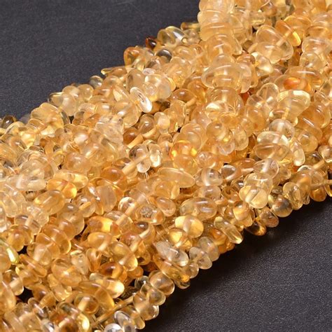 Citrine Beads Chips Natural Gemstone Loose Beads Sold By 15 Inch