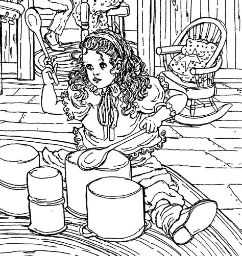 Instant Coloring Page To Download And Print Nostalgic Childhood Vintage