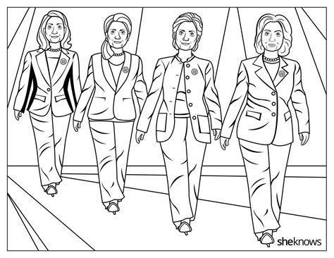 President clinton was born william jefferson blythe iii on august 19, 1946, in hope, arkansas, three months after his father died in a traffic accident. Hillary Clinton Coloring Page at GetColorings.com | Free ...