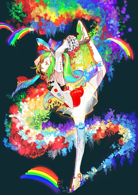 Wallpaper Colorful Illustration Long Hair Anime Girls