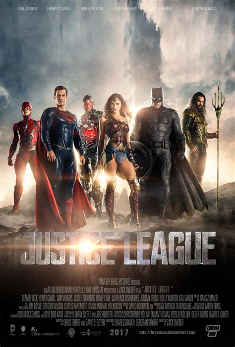 Justice League Movie Poster By Bryanzap On Deviantart