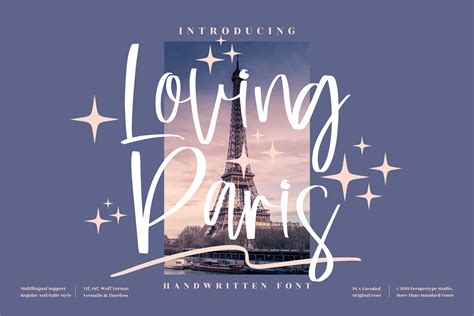 Loving Paris Beautiful Handwritten Font Free Fonts Script