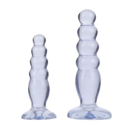 crystal jellies anal delight trainer kit butt plugs clear on literotica