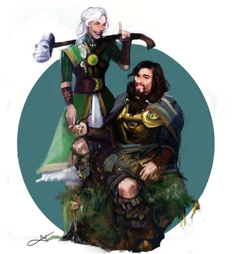 Elf Dwarf Couple Commission Weasyl