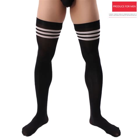 men s elastic thigh high stockings sports training over knee socks ebay