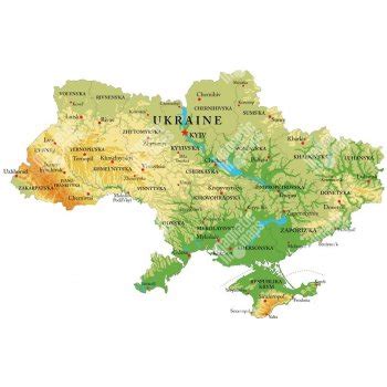 Magnetická mapa Ukrajiny geografická reliéfní pozinkovaný plech x cm od Kč