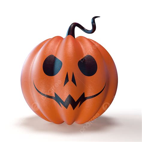 Happy Halloween Pumpkin Face Isolated On Transparent Background