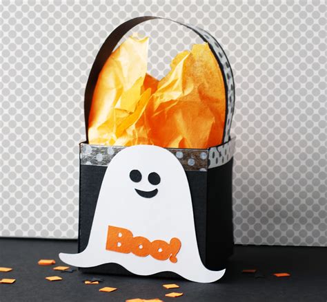How To Make A Halloween Ghost Treat Box Paper Craft