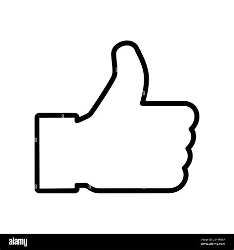 Thumb Up Icon Like Finger Vector Illustration Sign Business Social