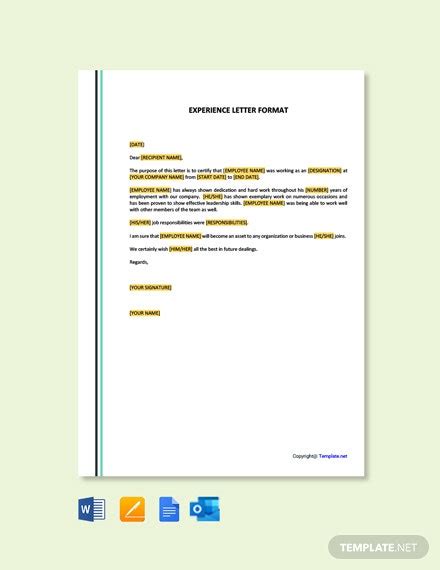Factory worker responsibilities define the job nature, requirement, and scope of this profession. FREE Experience Letter Format Template - Word (DOC ...