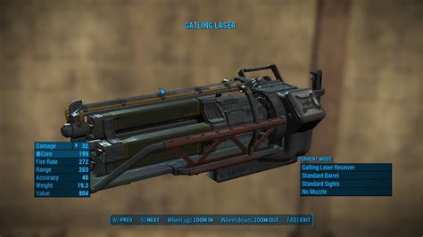 No Spin Ups Gatling Laser And Minigun With Dmg Patch At Fallout 4