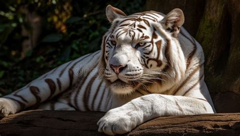 Majestic Bengal Tiger Staring With Aggression Generated By Ai Stock
