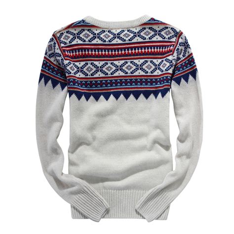 2014 Winter Sweaters Casual Vintage England Flower Plus Size Xxxl Polo Cotton Woolen Crewneck
