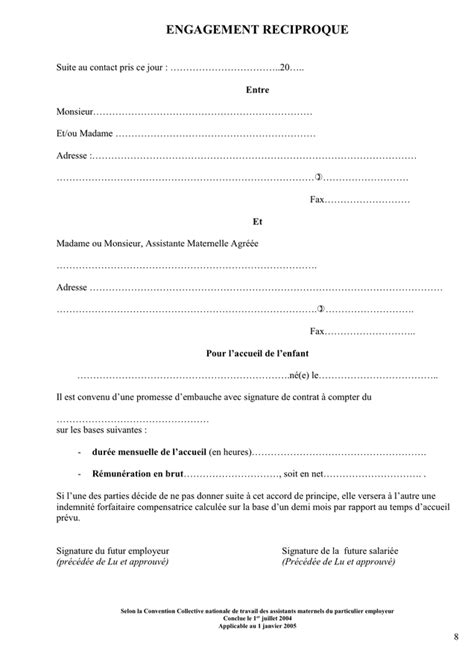 Contrat De Travail Assistant Maternel DOC PDF Page 8 Sur 9