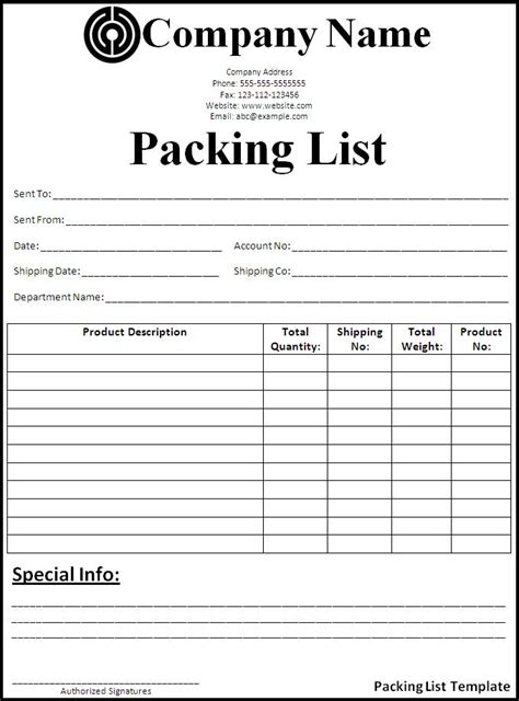 14 Free Packing List Templates Free Formats Excel Word