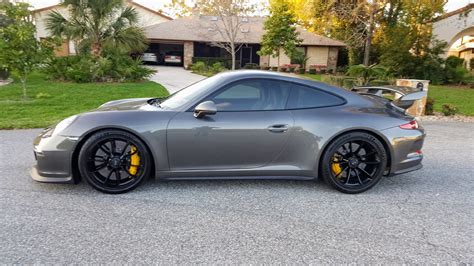 2016 Porsche 911 Gt3 In Agate Grey Metallic With Black Leather
