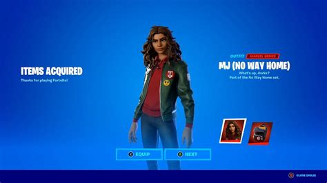 How To Get Mj No Way Home Skin For Free In Fortnite Youtube