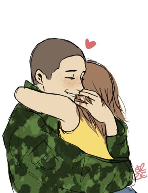 Sevgim ️ Soldier Love Cute Couple Drawings Anime