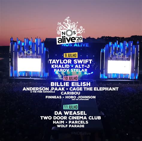 The festival's program, venue, artists lineup information, shows time / schedule of events, how to get, faq etc. Nuevas confirmaciones del NOS Alive 2020 | festis