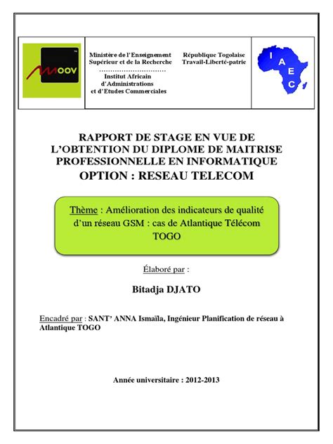 Exemple De Rapport De Stage Ispits Pdf  jermanmexi