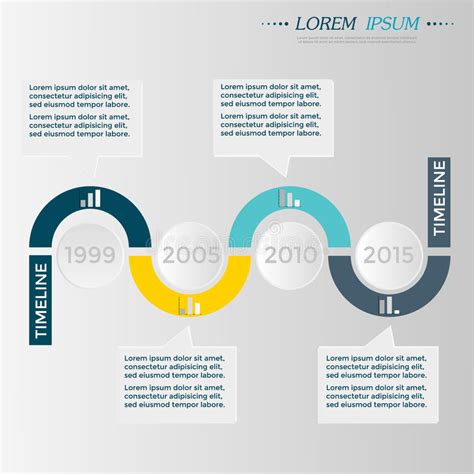 Vector Timeline Infographic Stock Vector Illustration Of Circle
