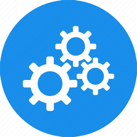 Blue Cogs Configuration Corporation Gears Preferences Icon