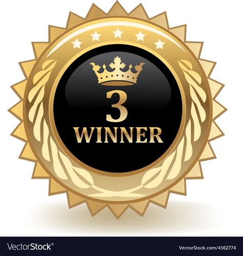 Third Place Winner Royalty Free Vector Image Vectorstock