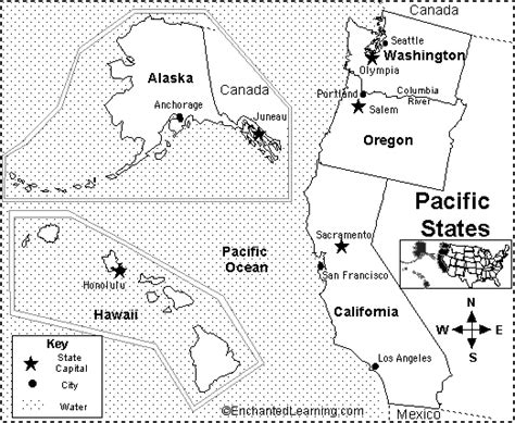 Pacific Us States Mapquiz Printout