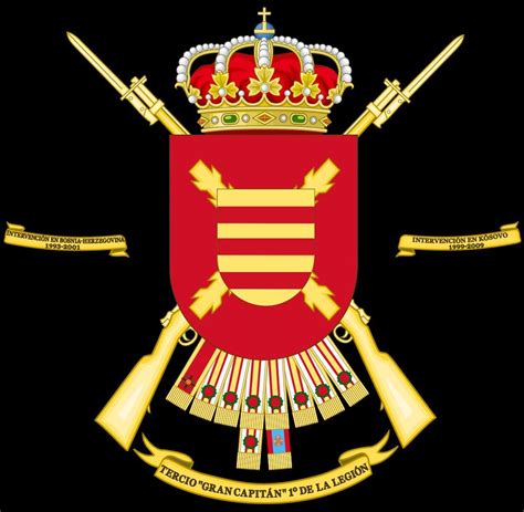 escudo del tercio gran capitan primero de la legion escudo escudo de armas fuerzas armadas
