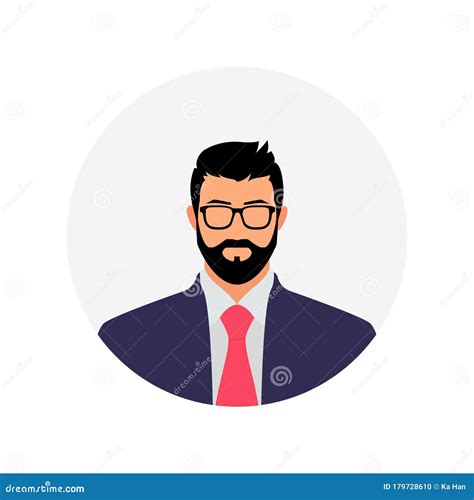 Businessman Icon Image Male Avatar Profile Vector With Glasses And Beard Hairstyle Stock Vector