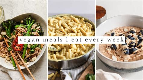 5 Vegan Meals I Eat Every Week Huge 500k Giveaway Youtube