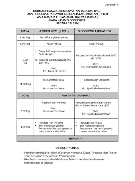 Jadual Kursus Pkj Ppkj Pdf