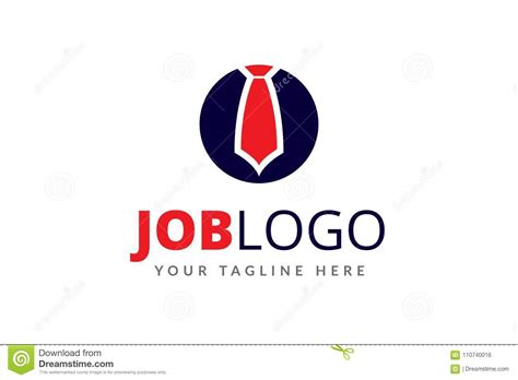 Job Logo Design Template For Career Stock Vector Illustration Of