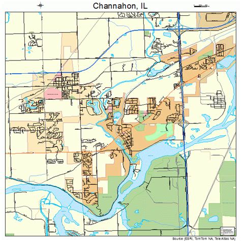 Channahon Illinois Street Map 1712476